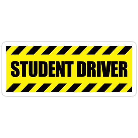 "Student Driver Funny Sticker, Shirt, Poster, Phone Case" Stickers by 8675309 | Redbubble