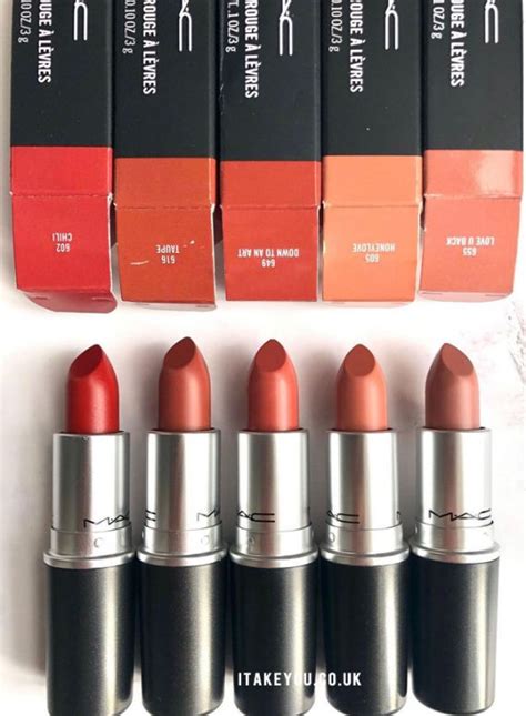 Mac Matte Lipstick 5 Shades | Mac Lipstick Swatches