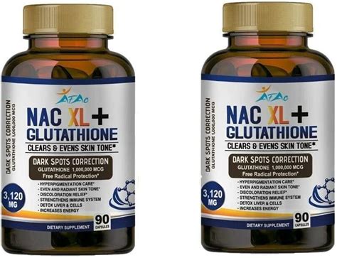 SJH AFAC NAC N Acetyl Cysteine (NAC XL + Glutathione) 180 Caps Non-GMO ...