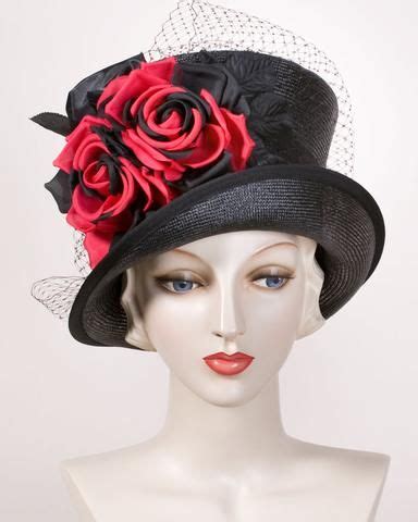0546KYSI Kelly, sisal straw, black with scarlet - Louise Green Millinery | Fancy hats, Derby ...