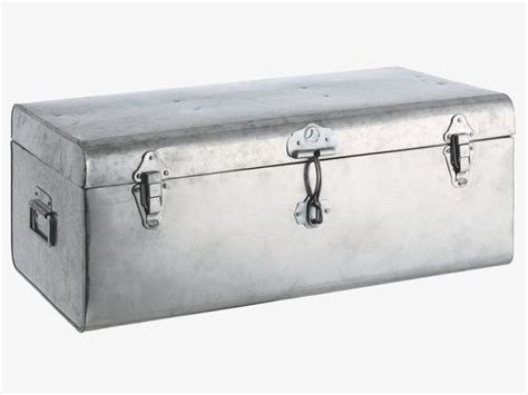 TRUNK METALLICS Metal Large galvanised storage trunk - HabitatUK ...