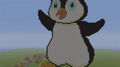 BABY PENGUIN ~ MINECRAFT SPEED BUILD PIXEL ART - YouTube