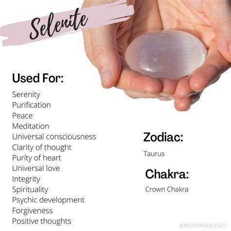 Healing Properties of Selenite - Moon Pebbles | Crystals healing properties, Meditation crystals ...