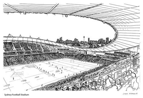 Football Stadium Drawing at PaintingValley.com | Explore collection of Football Stadium Drawing