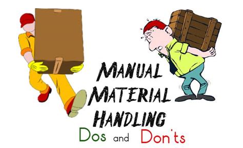 Manual Material Handling Safety Dos and Don’ts - HSE and Fire protection | safety, OHSA, health ...