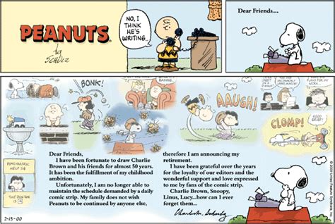 WizardofBaum: LAST PEANUTS COMIC STRIP