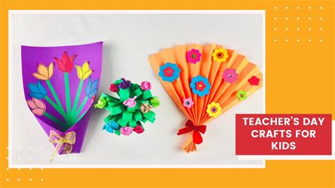 3 Easy Teacher’s day crafts for kids | Bouquet for Teacher’s Day💐| How to make Paper Bouquet💐 ...