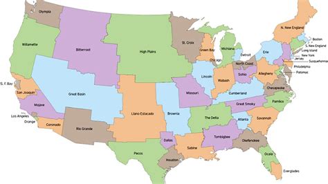 Map Of Usa With State Boundaries - Map of world