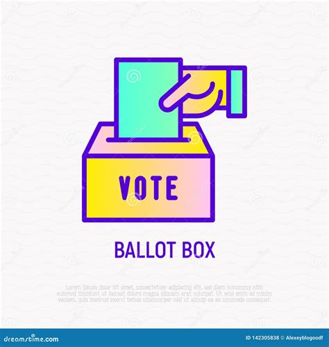 Ballot Box: Hand Puts Envelope with Vote in Box Stock Vector ...