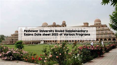 Peshawar University Issued Supplementary Exams Date sheet 2023 of ...