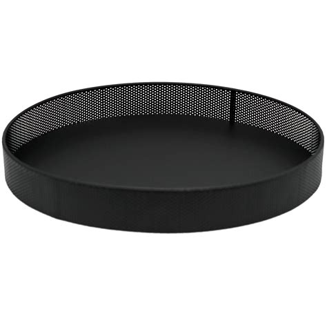 Black Metal Round Tray, 16" | At Home