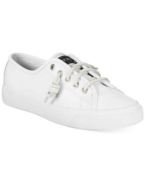 Sperry top-sider Women's Seacoast Leather Sneakers in White (White ...