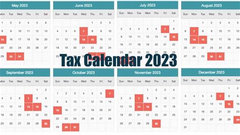 Income Tax Calendar 2023: Full list of due dates and activities to be ...