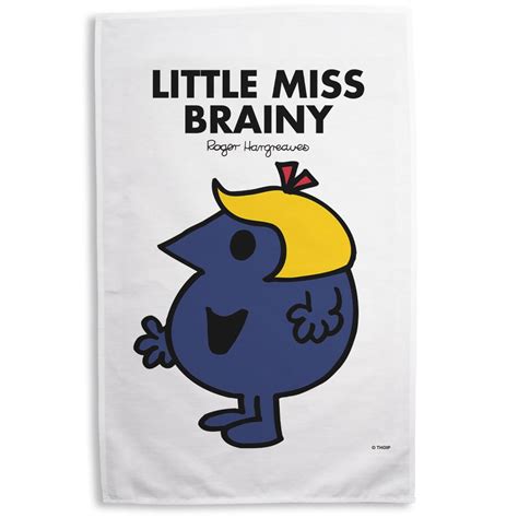 Personalised Little Miss Brainy Tea Towel