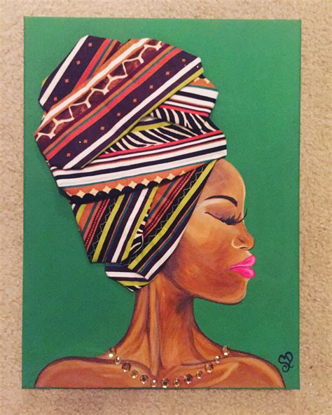 "Nubian" One of a Kind Acrylic Painting - Afrocentric - Ethnic art ...