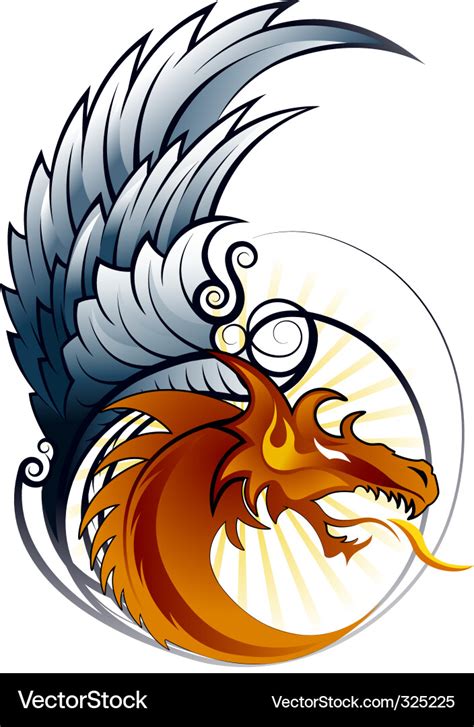 Dragon wings Royalty Free Vector Image - VectorStock