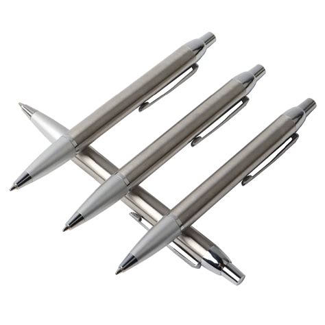 1pcs/lot GENKKY Metal Ballpoint Pen Stainless Steel Metal Ballpoint ...