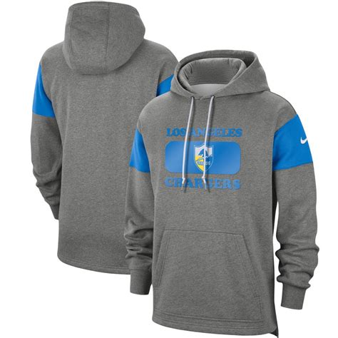 Los Angeles Chargers Nike Fan Gear Historic Pullover Hoodie - Heathered ...