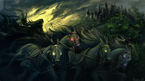 Wallpaper : fantasy art, horse, artwork, death, Grim Reaper, mythology, Four Horsemen of the ...