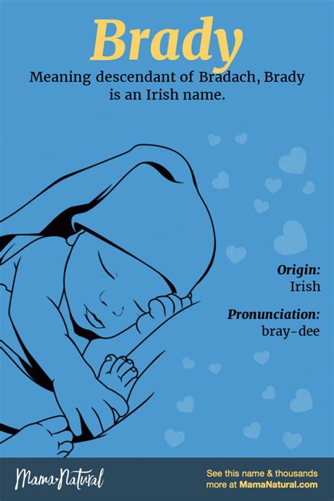 Brady Name Meaning, Origin, Popularity, Boy Names Like Brady - Mama Natural