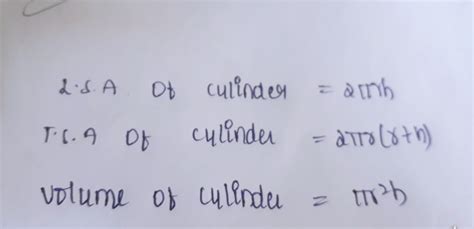 WHAT IS TSA AND CSA OF CYLINDER - Brainly.in