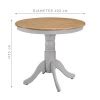 Small Round Dining Table in Grey & Oak Finish - Seats 4 - Rhode Island - Furniture123