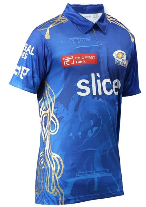 New Mumbai Indians IPL Jersey 2023 | MI Indian Premier League 2023 Kit with Slice Shirt Sponsor ...