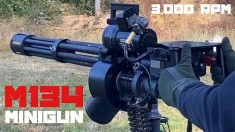 Firing the M134 Minigun: 3,000 RPM - YouTube