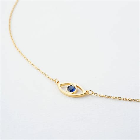 Blue Evil Eye Necklace – TRISPARKLE