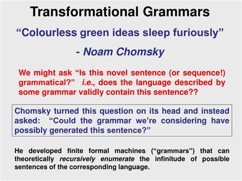 PPT - Transformational Grammars PowerPoint Presentation, free download - ID:3321016