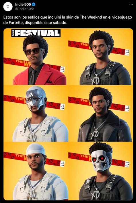 The Weeknd en Fortnite: Así se ven las skins que podrás usar a partir del 9 de diciembre