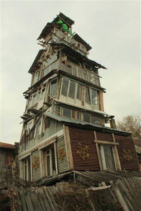 A wonky building made of windows in Russia : r/bizarrebuildings