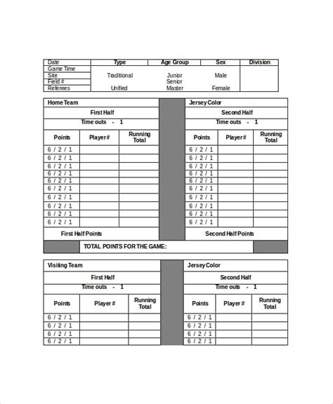 8+ Soccer Scoreboard Templates – Free Sample, Example Format Download