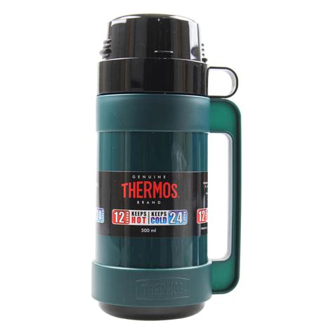 Thermos Glass Vacuum Flask Hot Cold Drinks Insulated Travel Flask Mug ...