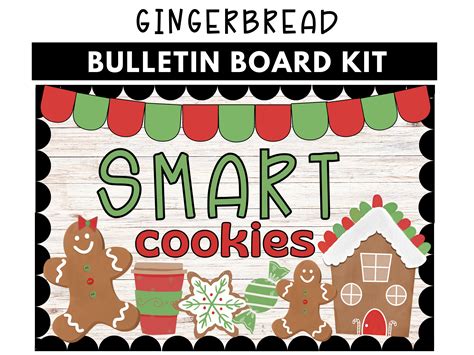 Gingerbread Bulletin Board Kit Christmas Digital Download DIY - Etsy