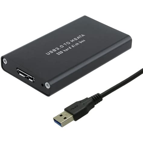 5Gbps USB 3.0 to mSATA SSD Enclosure USB3.0 to mini SATA Hard Disk ...