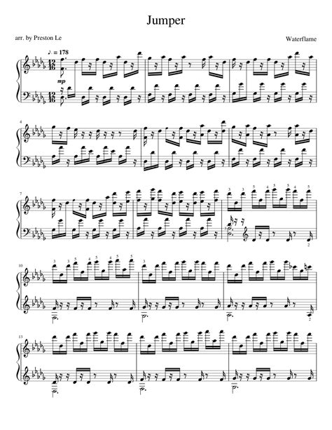 Jumper (Piano Solo) Sheet music for Piano | Download free in PDF or ...