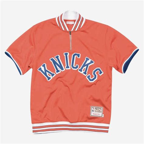 Mitchell & Ness NBA Nba 1/4 Zip Shooting Shirts - New York Knicks