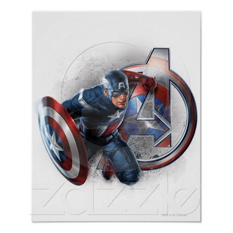 Captain America A 2 Poster from Zazzle.com | Avengers poster, Captain ...