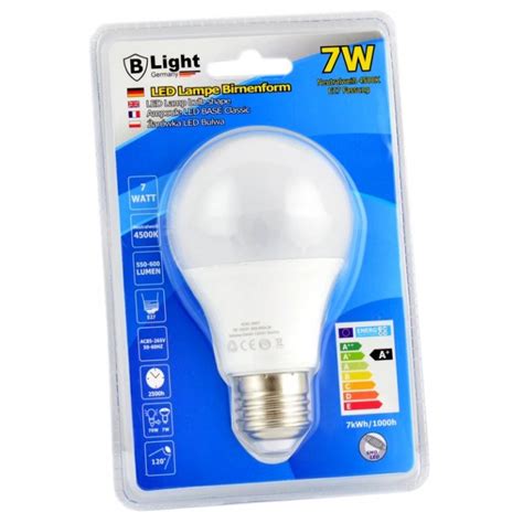 Ampoule LED E27 7W 4500K blanc neutre à partir de 3,43€ HT Destockage