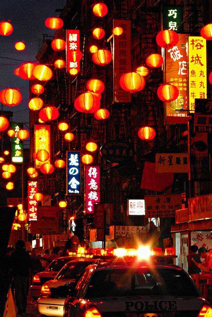 Chinatown. Lanterns at Night # New York City # NYC # US ...