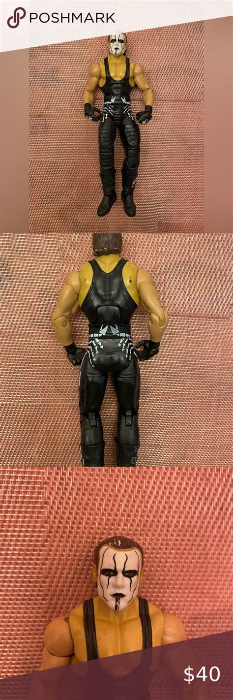 WWE Sting Action Figure 2015 Mattel The Crow Wrestling WWF AEW Wrestler Legends