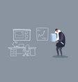 Bored or tired businessman or office worker Vector Image