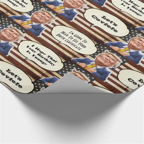 Funny Trump Birthday Wrapping Paper | Zazzle.com