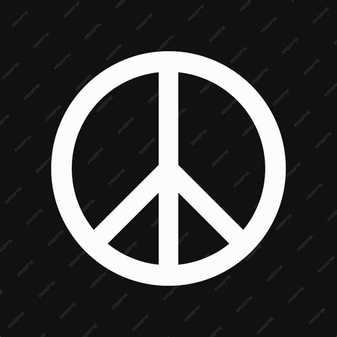 Premium Vector | White icon of the international symbol of peace logo ...