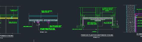 VARIOUS SUSPENDED CEILING DETAILS - CAD Files, DWG files, Plans and Details