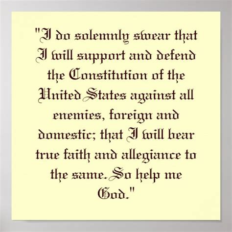 Oath of Enlistment Poster | Zazzle.com