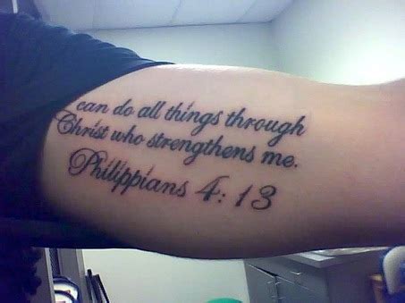 Best Tattoos For Men: Philippians 4 13 Tattoo