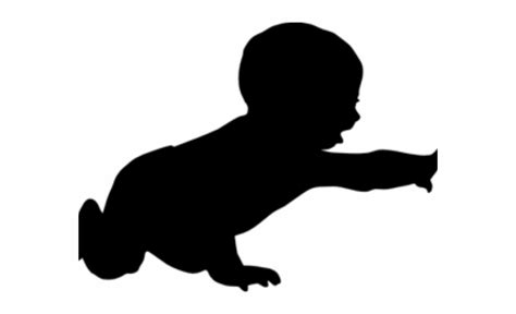 Baby Crawling Silhouette Png - Clip Art Library