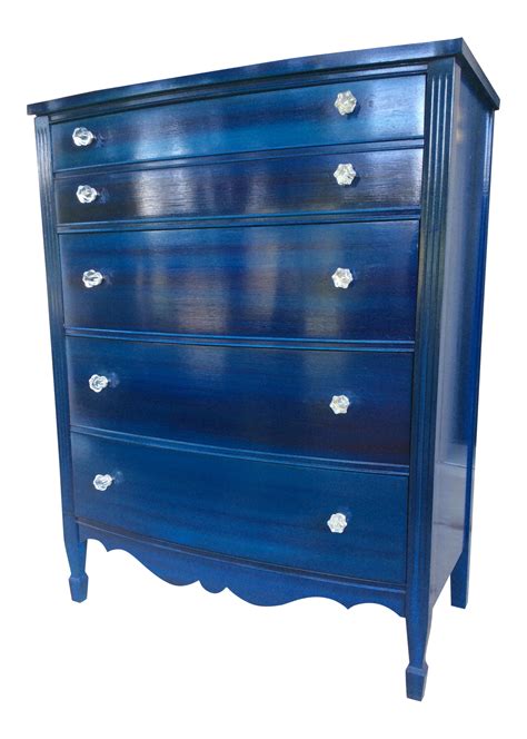 Beautiful vintage chest of drawers has been hand painted with a high ...